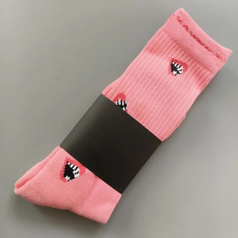 Chrome socks men women men's designer lips print sock fashion high street style colorful stocking breathable cycling anti sweat sport outdoor warm socks - 5 of 8