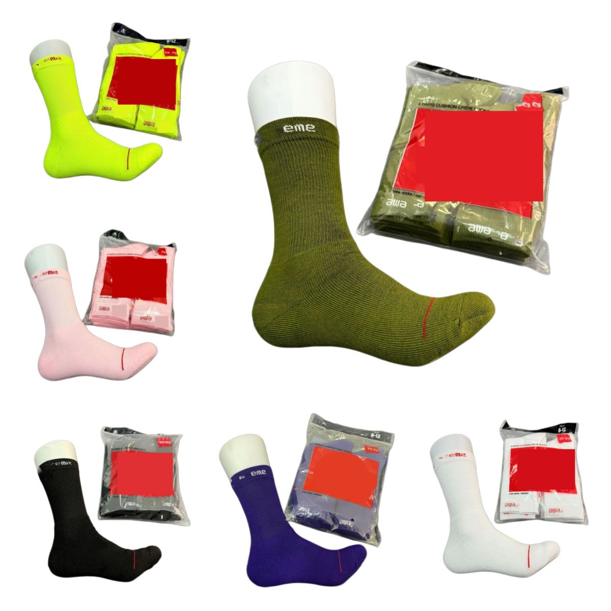 Man Sport socks Men's 5 Pairs Socks Road Bicycle Designer socks Street Bike Breathable Mesh Racing Running Socks Tube Letter Socks Football Women - 6 of 9