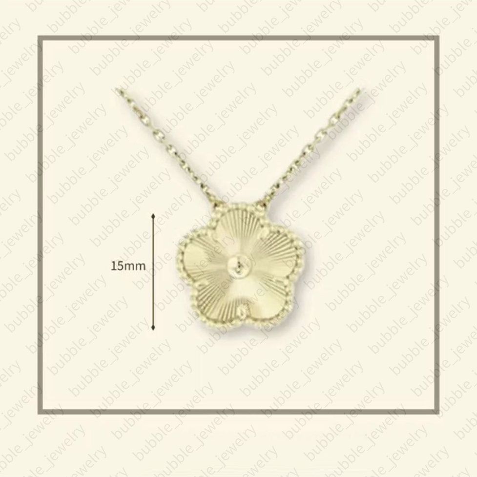 high quality clover necklace designer jewelry women gold necklace 15mm one motif flower necklace mother of pearl pendant pearls necklace gold designer necklace - 7 of 9