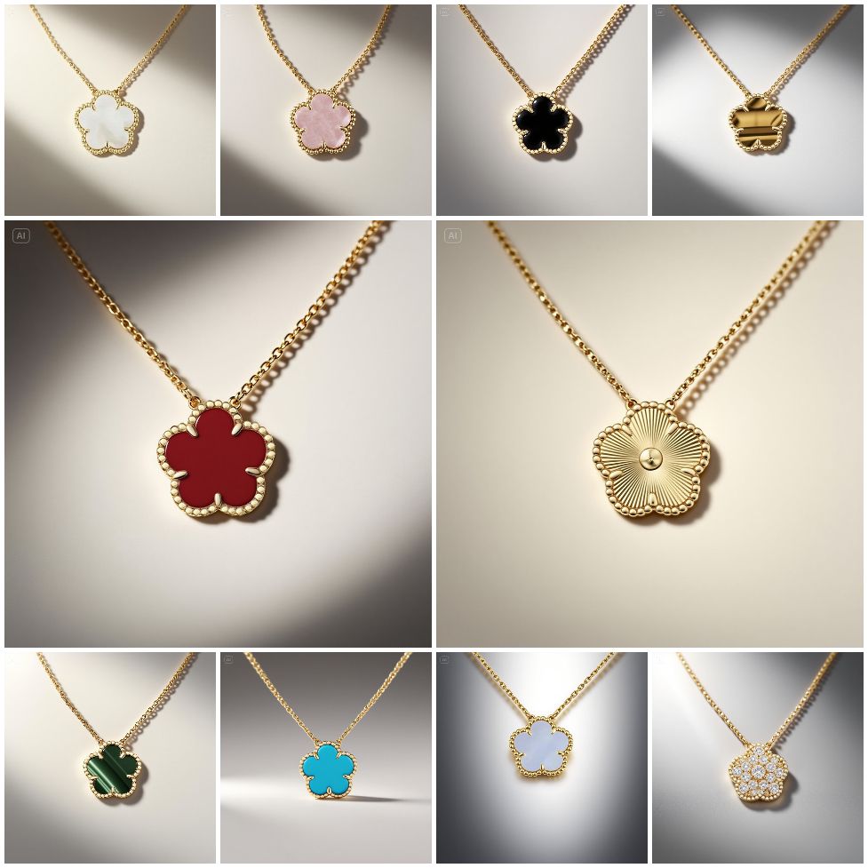 high quality clover necklace designer jewelry women gold necklace 15mm one motif flower necklace mother of pearl pendant pearls necklace gold designer necklace - 2 of 9