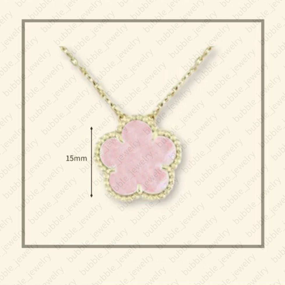 high quality clover necklace designer jewelry women gold necklace 15mm one motif flower necklace mother of pearl pendant pearls necklace gold designer necklace - 8 of 9