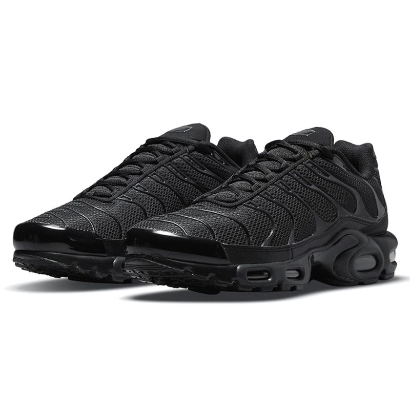 with box tn tns plus sneakers men women designer running shoes durable trainers outdoor comfortable sports shoe Triple Black White Grey Midnight Navy - 2 of 8