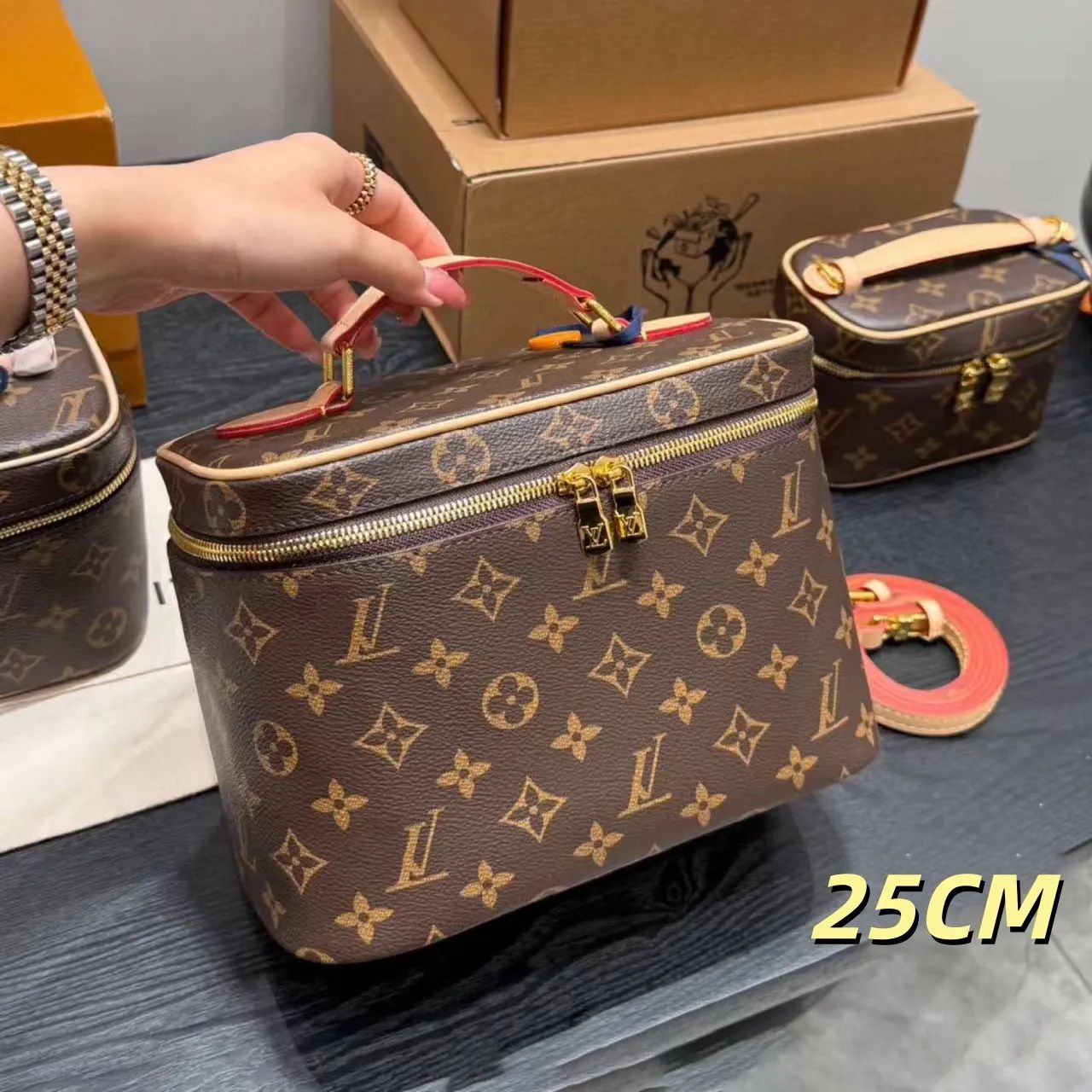 Designer Bag louis vuttione bag sac de luxe Nice nano vintage makeup bag shoulder bag Makeup Bag Luxury Cosmetic bag designer Women's Handbag Purse lvs bag designer - 4 of 8
