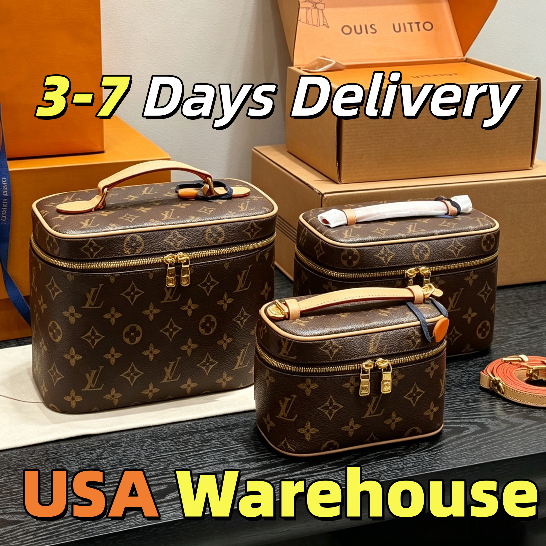 Designer Bag louis vuttione bag sac de luxe Nice nano vintage makeup bag shoulder bag Makeup Bag Luxury Cosmetic bag designer Women's Handbag Purse lvs bag designer - 1 of 8