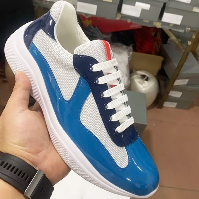 Plus Size EU49 Americas Cup Sneakers 2026 New Colours Designer Casual Sport Shoes Men Women Trainers Patent Leather Mesh Shoes Lace-Up Outdoor Shoes 53 - 5 of 9