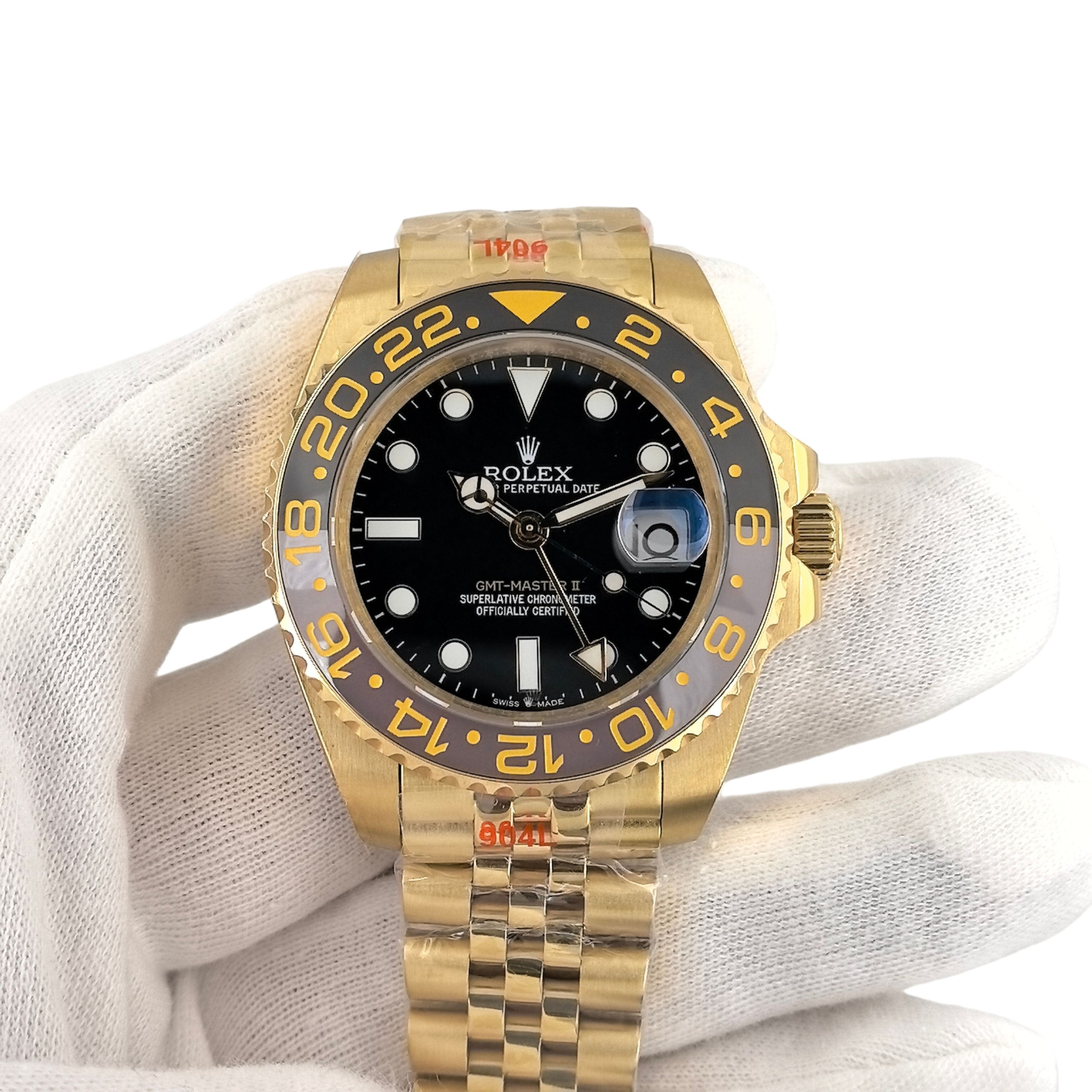 Rolex GMT Master 2 Root Beer 40mm Upgraded Jubilee Strap Automatic Stainless Steel Watch Bezel Men's Watch Sapphire Glass Case New Black Case - 4 of 8