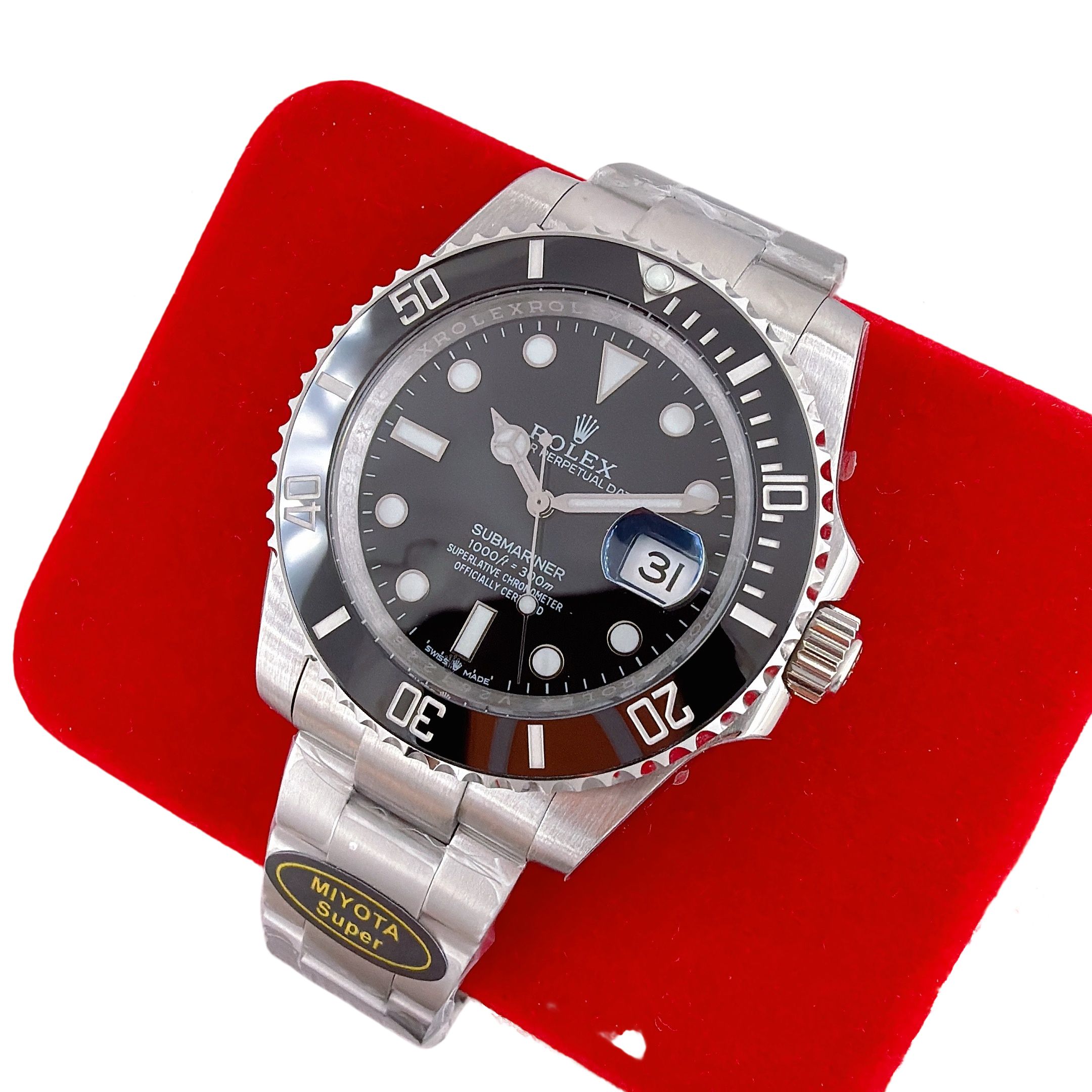 Rolex Submariner Automatic Stainless Steel Watch Ceramic Bezel Men's Watch Sapphire Glass Case New Black Case - 3 of 8