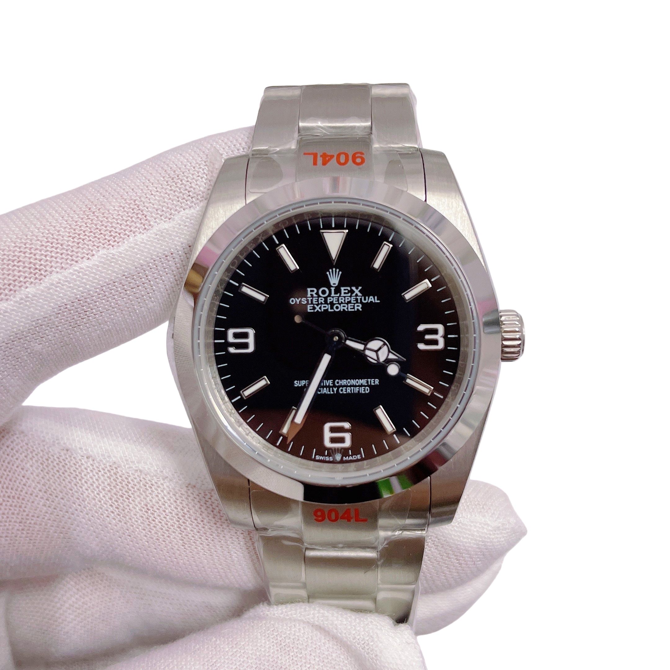 U1 Rolex Explorer Upgraded Jubilee Strap Automatic Stainless Steel Watch Bezel Men's Watch Sapphire Glass Case New Black Case - 2 of 8