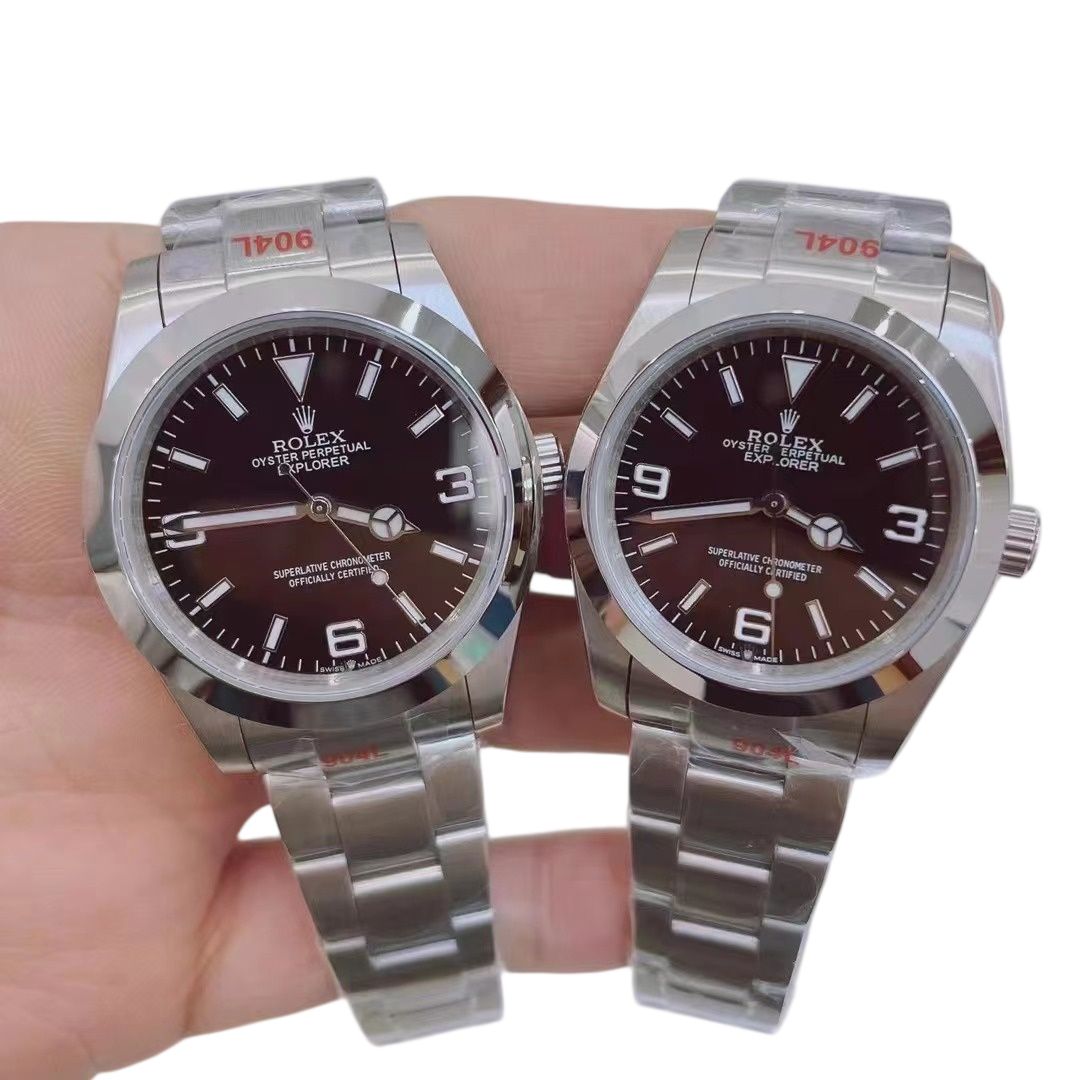 U1 Rolex Explorer Upgraded Jubilee Strap Automatic Stainless Steel Watch Bezel Men's Watch Sapphire Glass Case New Black Case - 8 of 8