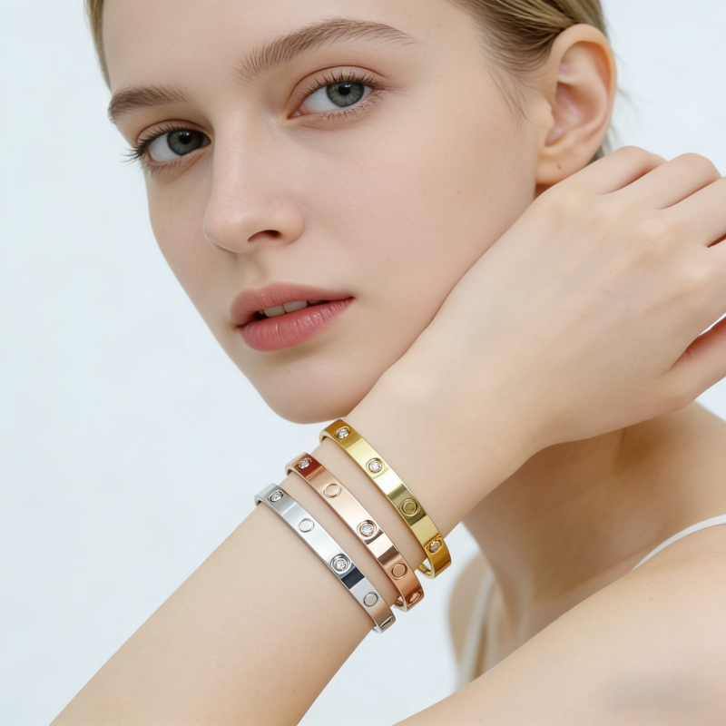 classic gold bracelet designer bracelet for women men braclet bangle luxury jewelry charm stainless steel not fading not allergic silver bracelet designer jewelry - 6 of 9