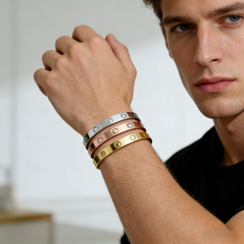 classic gold bracelet designer bracelet for women men braclet bangle luxury jewelry charm stainless steel not fading not allergic silver bracelet designer jewelry - 7 of 9