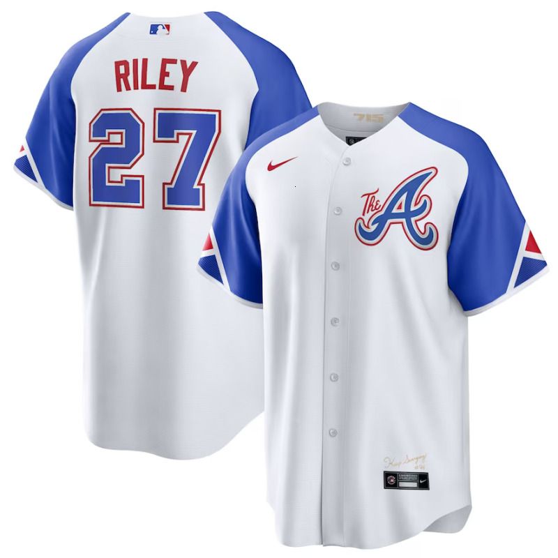 Men's Atlanta Braves Ronald Acuna Jr. White Home Replica Player Name Jersey - 5 of 8