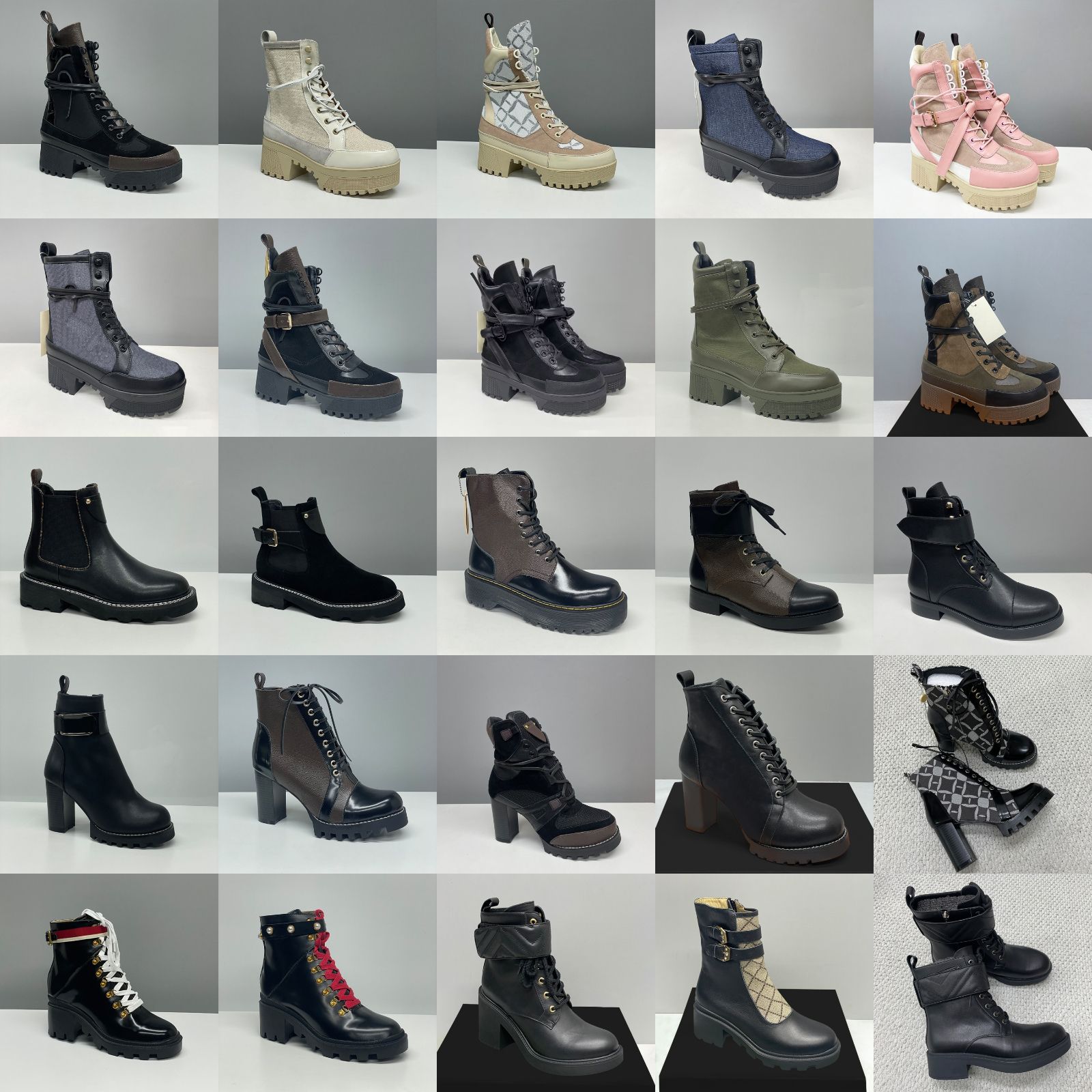 Designer Women Sock Boots Silhouette Ankle Boot Black Martin Booties Stretch High Heel Boots Over The Knee Boots Winter Canvas Cowboy Boots Thick Letter Shoes 50 - 6 of 8