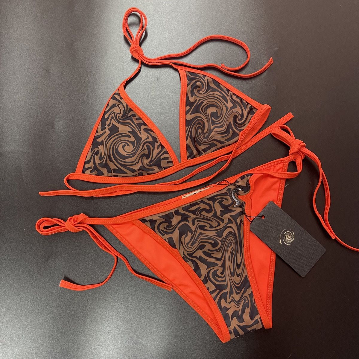 Designer Womens Bikini Swimwear Luxury Design Summer Vacation Sexy One Piece Swim suit Womens Beach Slim Bikini Two Pieces Set - 6 of 6