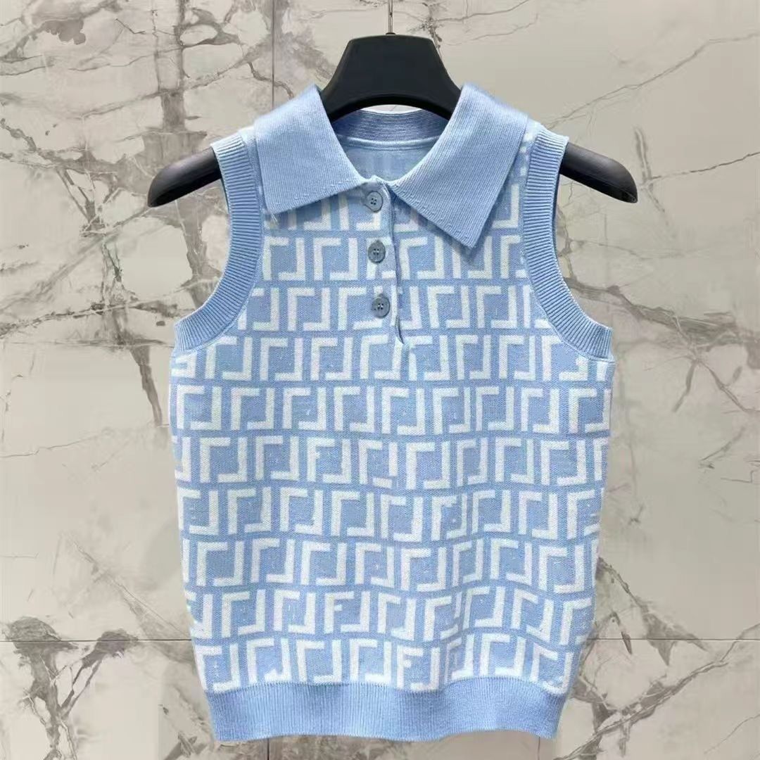 Womens Designer T Shirt Luxury Jacquard Knit Short Sleeve Textured Geometric Pattern Slim Fit Summer Tops - 5 of 7