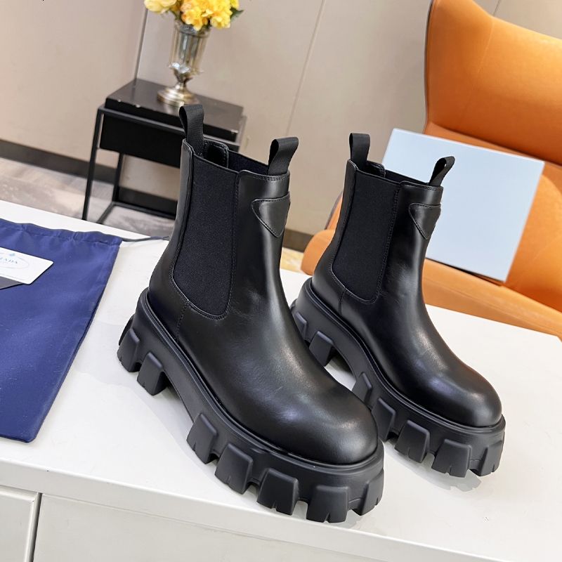 Designer Men Women Rois Ankle Boots Platform Martin Booties Real LeatherWith Removable Pouch Black Lady Outdoor Booties Shoes With Box High Quality 43 - 8 of 8