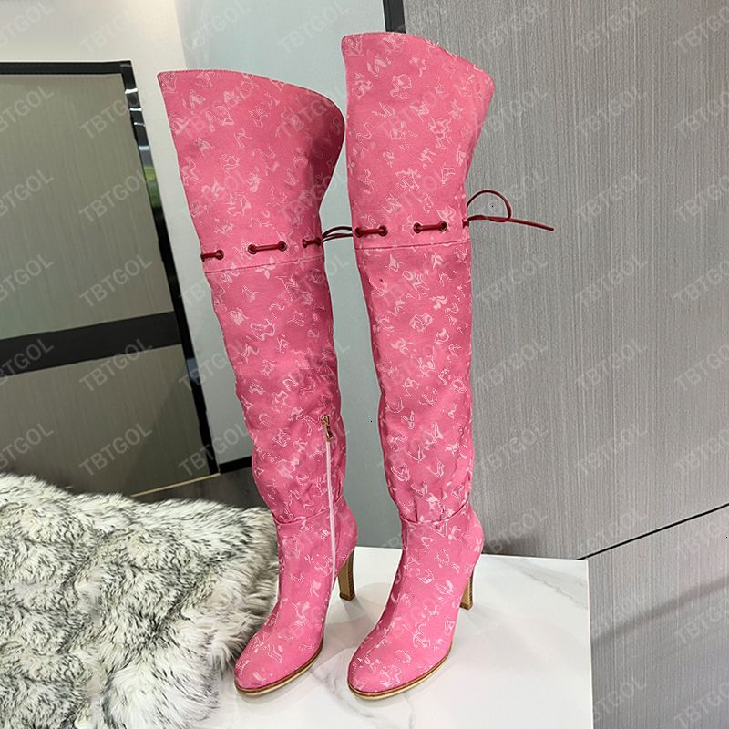 women over the knee boots winter canvas cowboy boots high heel boots fashion dress shoes womens designer shoes boots party wear 684 50 - 6 of 8
