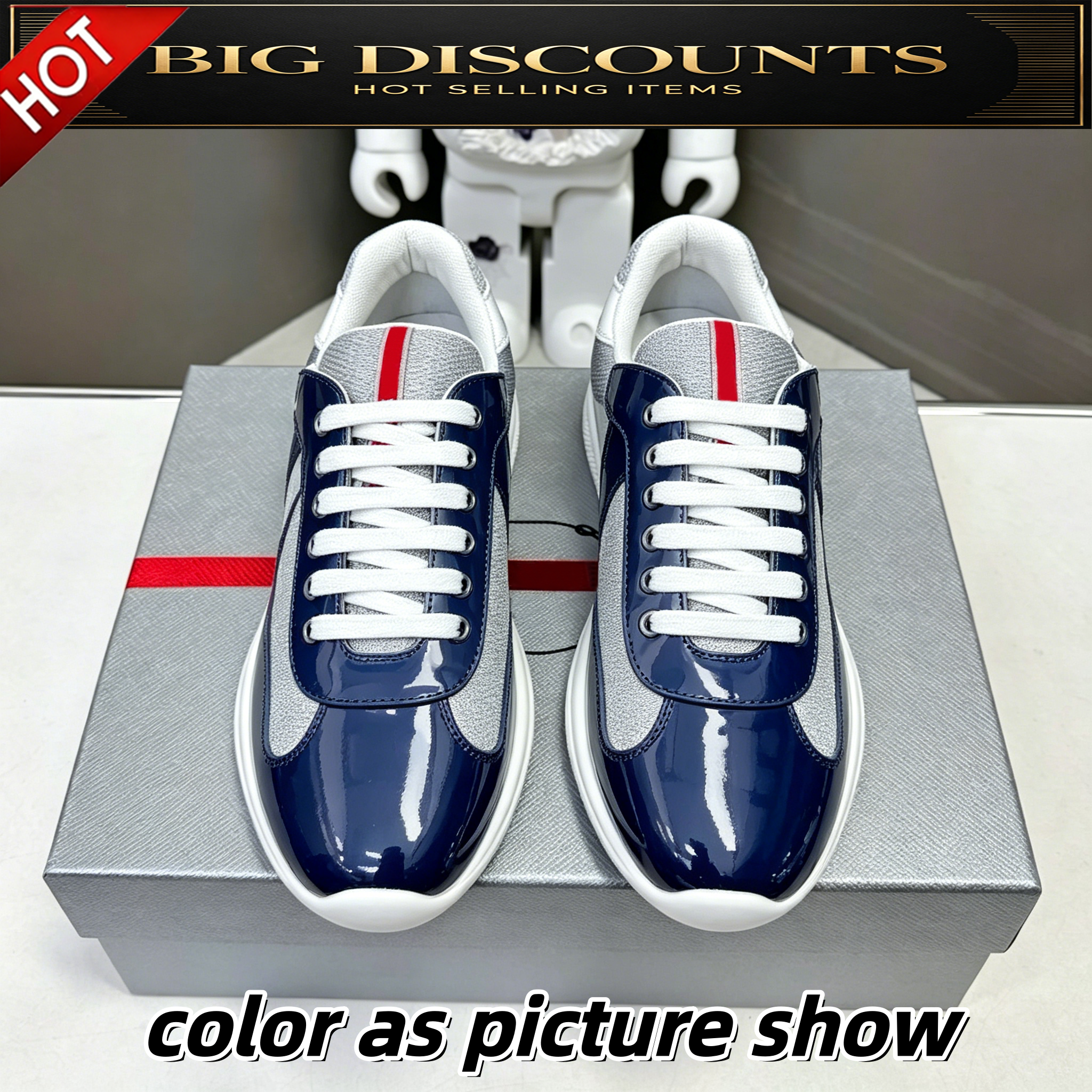 designer shoe cups sneakers shoes americas cup women men sneaker men sier red white grey aviation gold black royal blue mango loden green - 4 of 9