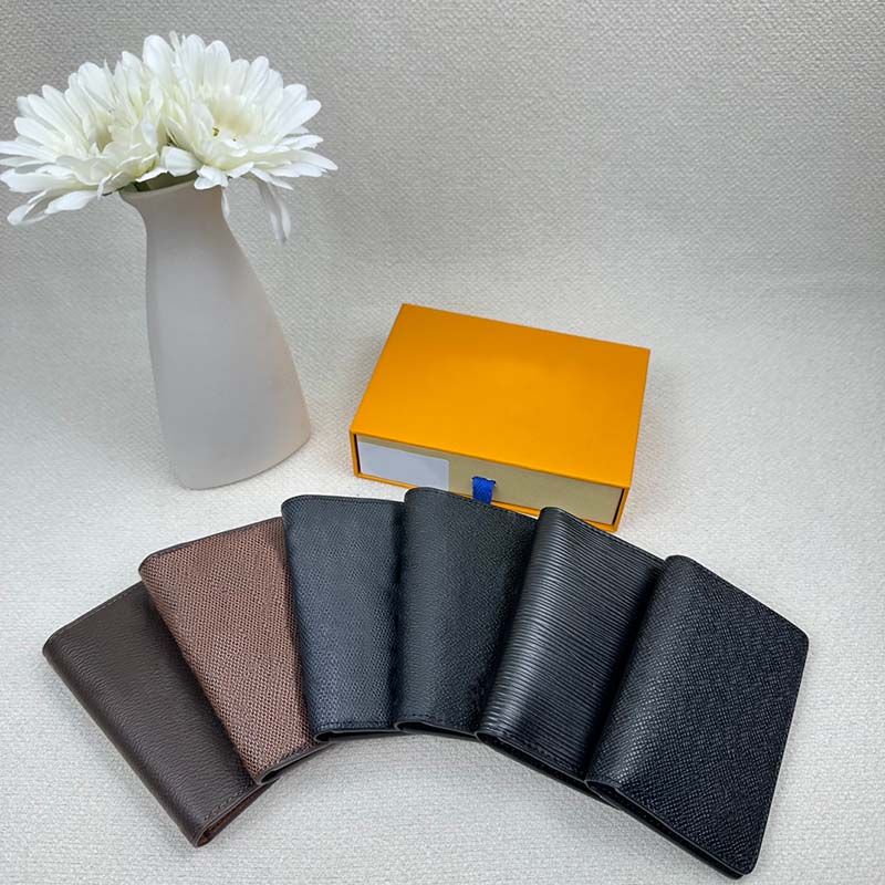 Designer wallet key chain pouch women Card Holder keychain Fashion purses embossed leather purse credit card mini wallets lady short money clutch bag with box PRPU - 6 of 8