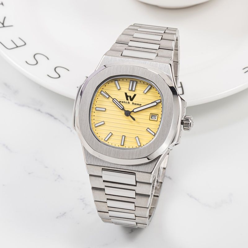men's watch automatic mechanical skeleton watch classic style 42mm stainless steel sapphire luminous - 7 of 9