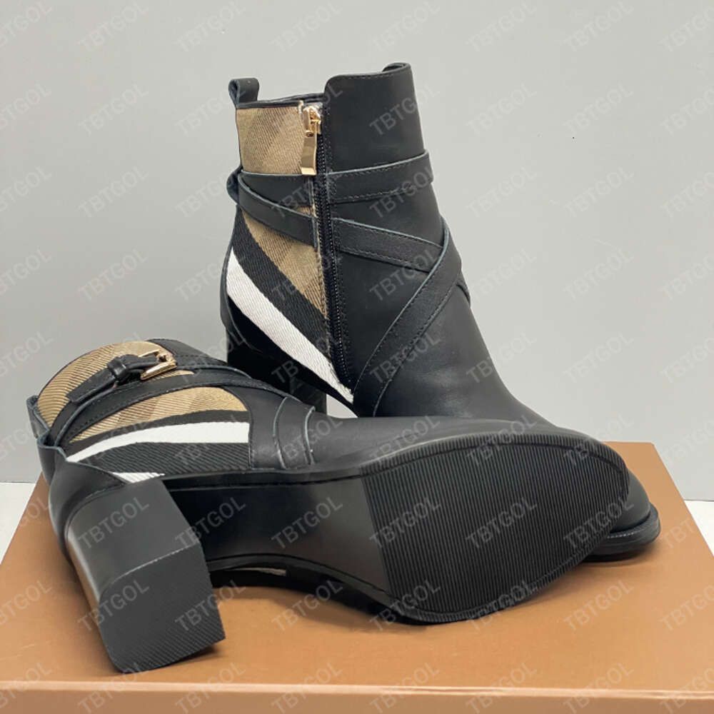 designer boots check leather ankle boots women martin boots over the knee high boots low heel real leather warm booties snow shoes winter boots high heel boots 633 - 6 of 8