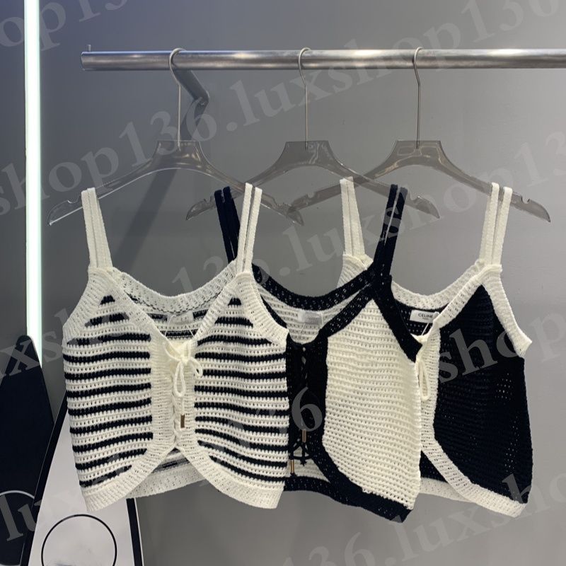 Fashion Designer Top Women Knitted Metal Letters Tank top Summer Fashion Clothing - 2 of 8