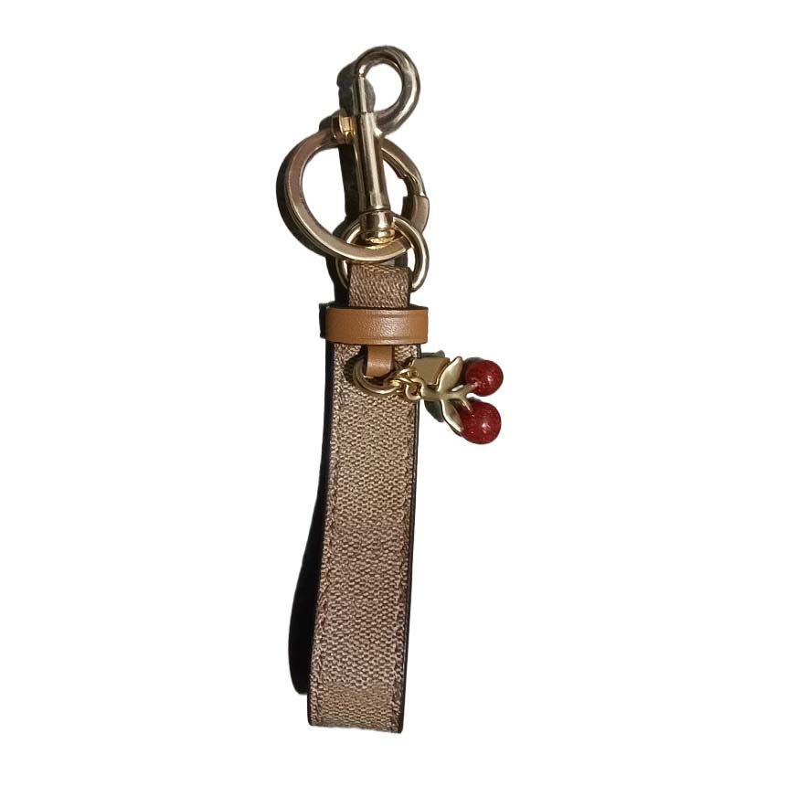 Little Charm, Big Smile Charm Women Key Rings keychain with box Retro-Cool Cherry In Glittery Resin Clip it To Favorite f Keys For Refreshing Style key chain Lanyards - 7 of 8