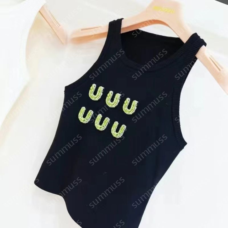 Womens clothes t shirt designer women sexy halter tops party crop top embroidered tank top spring summer backless shirt - 4 of 8