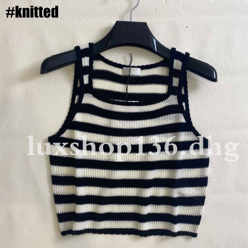 Fashion Designer Top Women Knitted Metal Letters Tank top Summer Fashion Clothing - 7 of 8