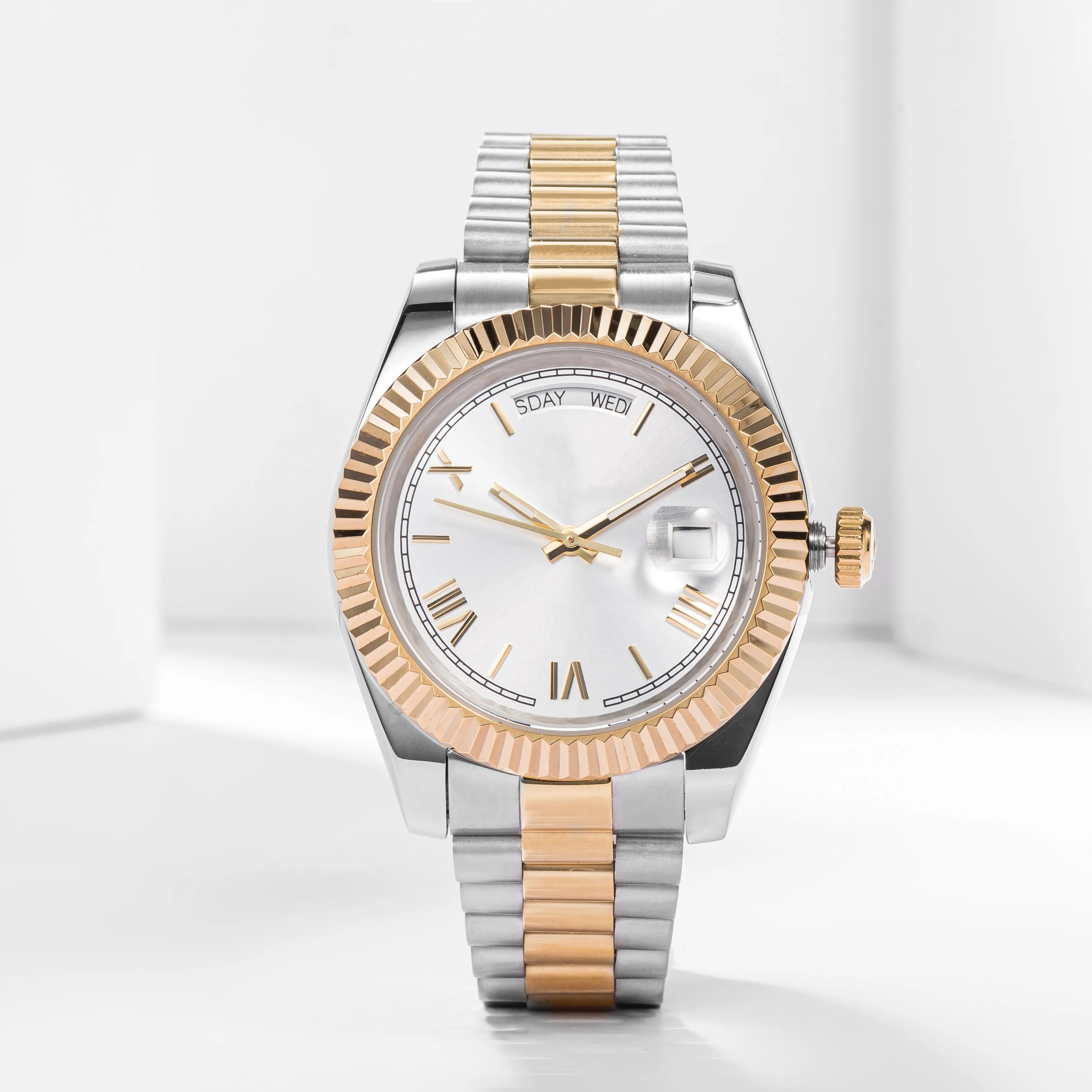 mens and womens luxury designer mechanical watch luminous date window waterproof stainless steel elegant everyday watches - 7 of 8
