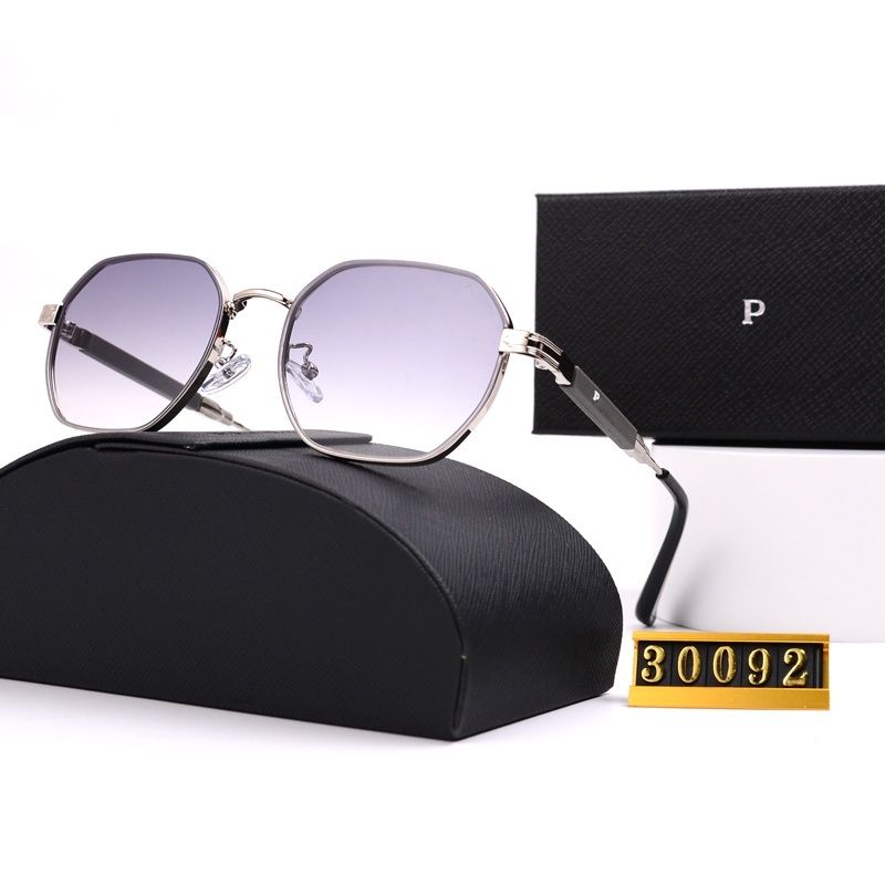 Designer Sunglasses Mens Womens Brand luxury Metal Frame Polarized Classic eyeglasses black vintage summer Outdoor shades eyeglasses with box - 4 of 9