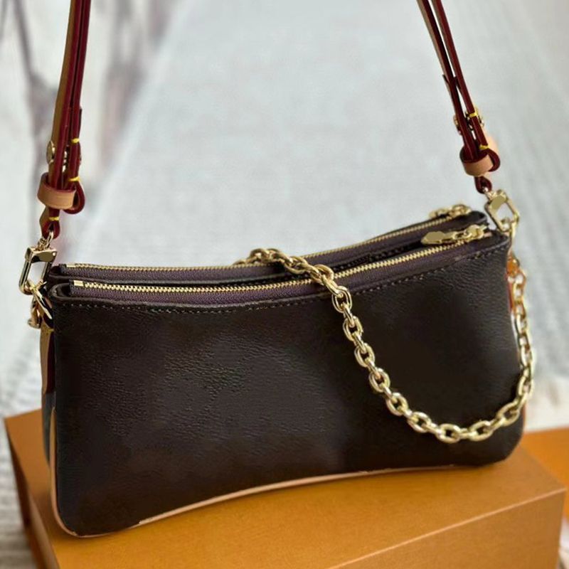Denim Hobo Designer Shoulder Bags Women's Handbags Totes Leather Trim Casual Chain on The Wallets Fashion Light Blue Liv Tote New - 6 of 8