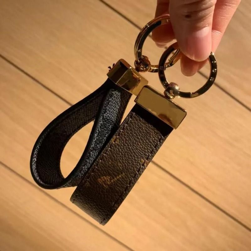 2025 DRAGONNE KEY HOLDER Accessories Designer Floral Canvas Keychain Car Key Chain Ring Charm Pochette Accessoires Name Tag Hot Stamping Stamp 5JL8 - 3 of 6