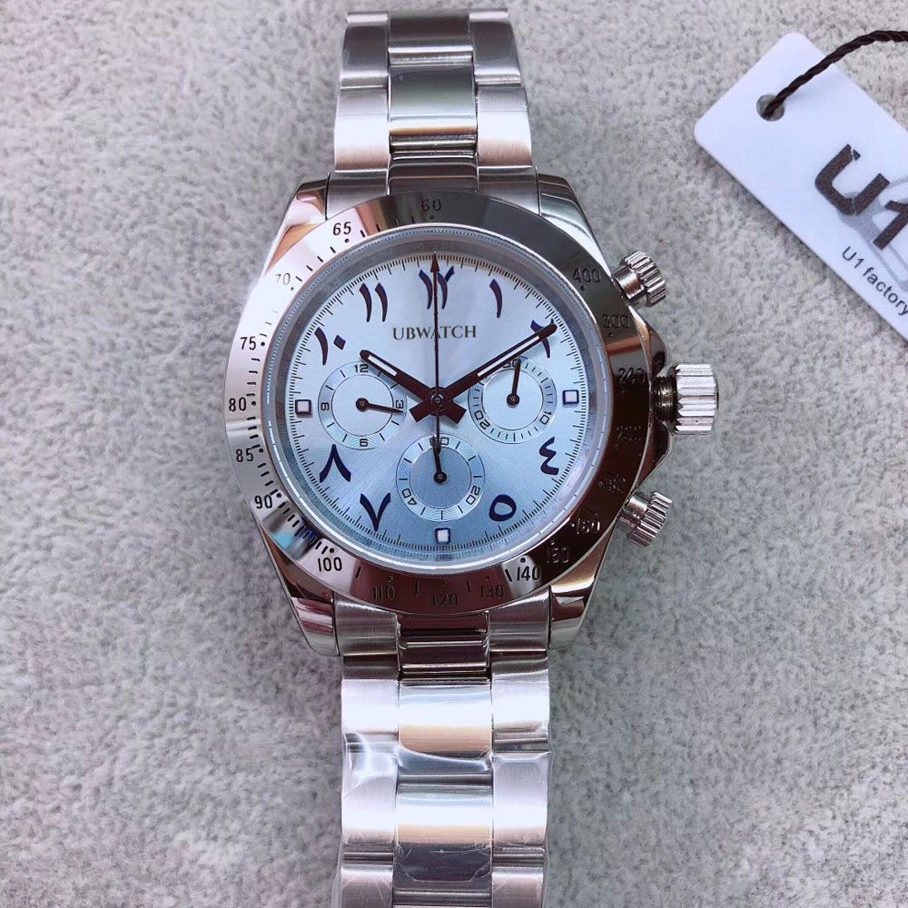 Quality Watch ST9 Steel All Subdials Working 40mm Automatic 3866 Mechanical Movement Sapphire Glass Mens Ceramic Bezel Silver Dial Watches - 3 of 8