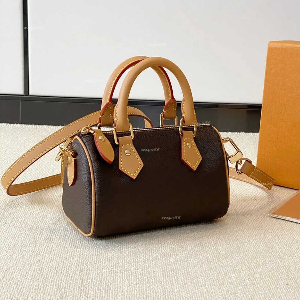 Shoulder Bags Top Designer Mini Nano 16cm Shoulder Bag Women Leather Denim Crossbody Luxury Brand Embossed Tote Purse Brown Flower Handbag billfold98 - 3 of 4