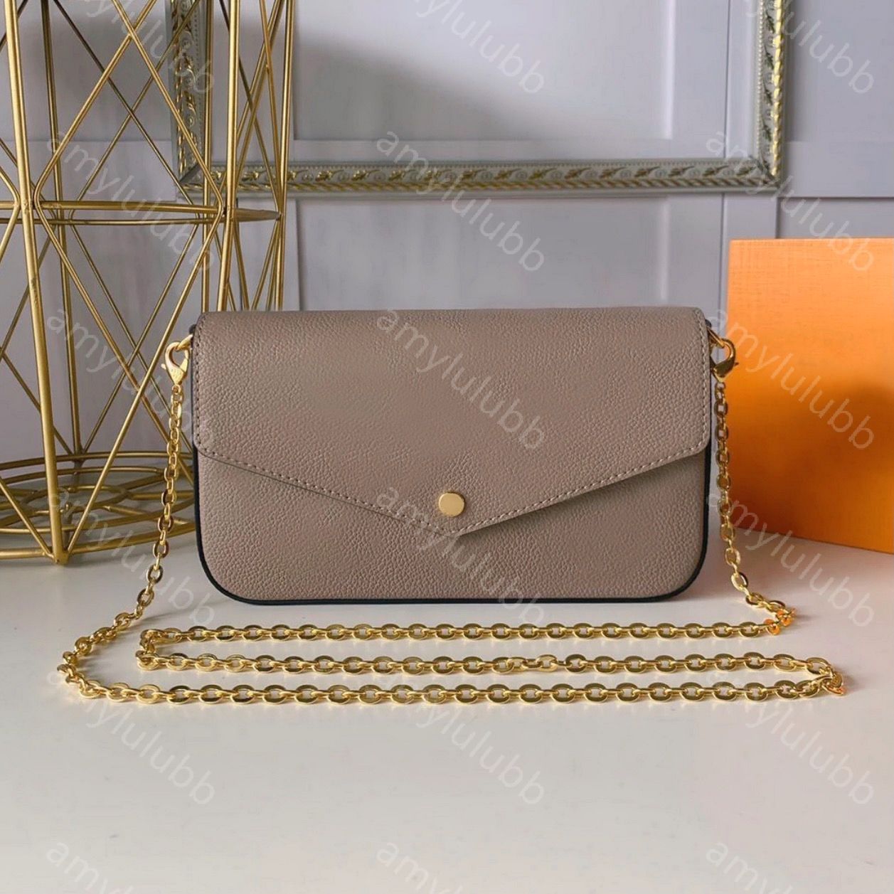 Luxury Handbags Pochette Felicie bag Shoulder Bags multi pochette designer cross body women card holder messenger bag lady purse simple fashion wallet chain flap - 7 of 9