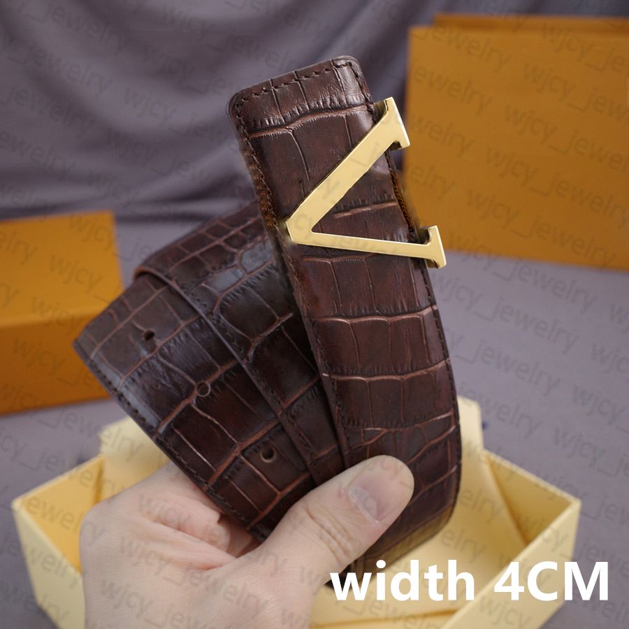 Real Leather Designer Belt Woman Belts Man Smooth Buckle Width 2.5cm & 4.0cm Cowskin Classic Golden Silver Color Letters Design - 7 of 8
