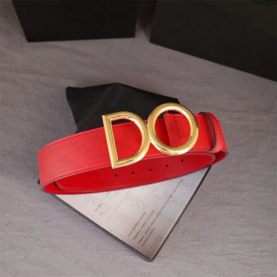 Classic Designer Mens Belt Width 4CM Genuine Leather Belts for Man Woman Smooth Buckle Gold Sliver 4 Colors Cowhide Letter Design - 4 of 8