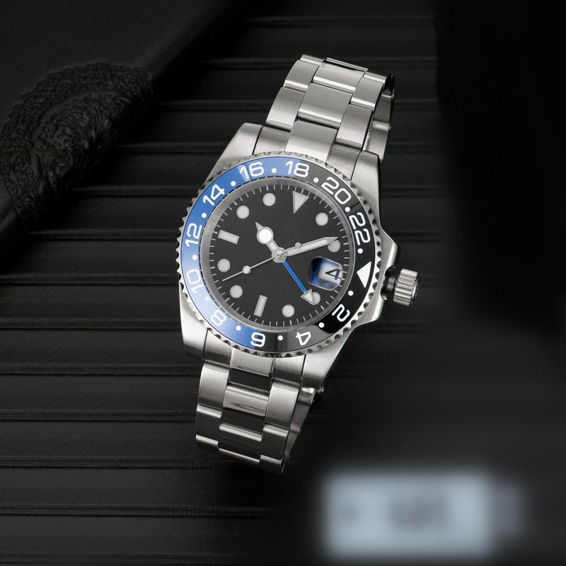 Mens/Womens Watches Automatic Mechanical 40mm Watch 904L Stainless Steel Blue Black Ceramic Sapphire glass luminous WristWatches montre de luxe gifts - 4 of 9