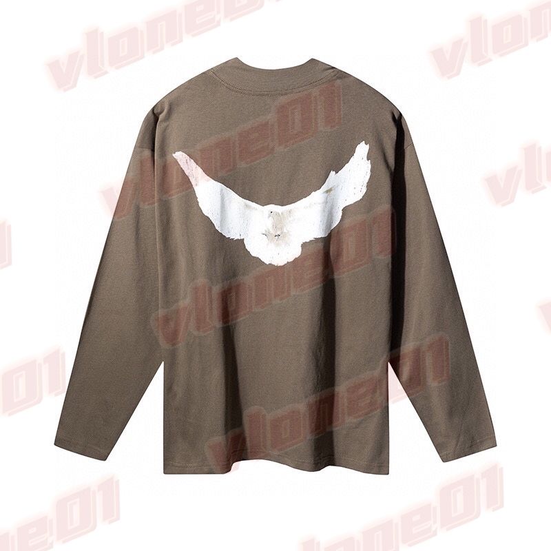 Mens Hoodies Man Women Designer White Dove Pattern Print Long Sleeve Hoodie Designers Womens Street Style Hip Hop Sweatshirt Size S-XL - 9 of 9