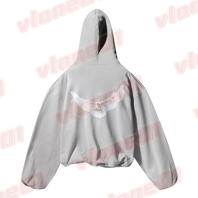 Mens Hoodies Man Women Designer White Dove Pattern Print Long Sleeve Hoodie Designers Womens Street Style Hip Hop Sweatshirt Size S-XL - 5 of 9