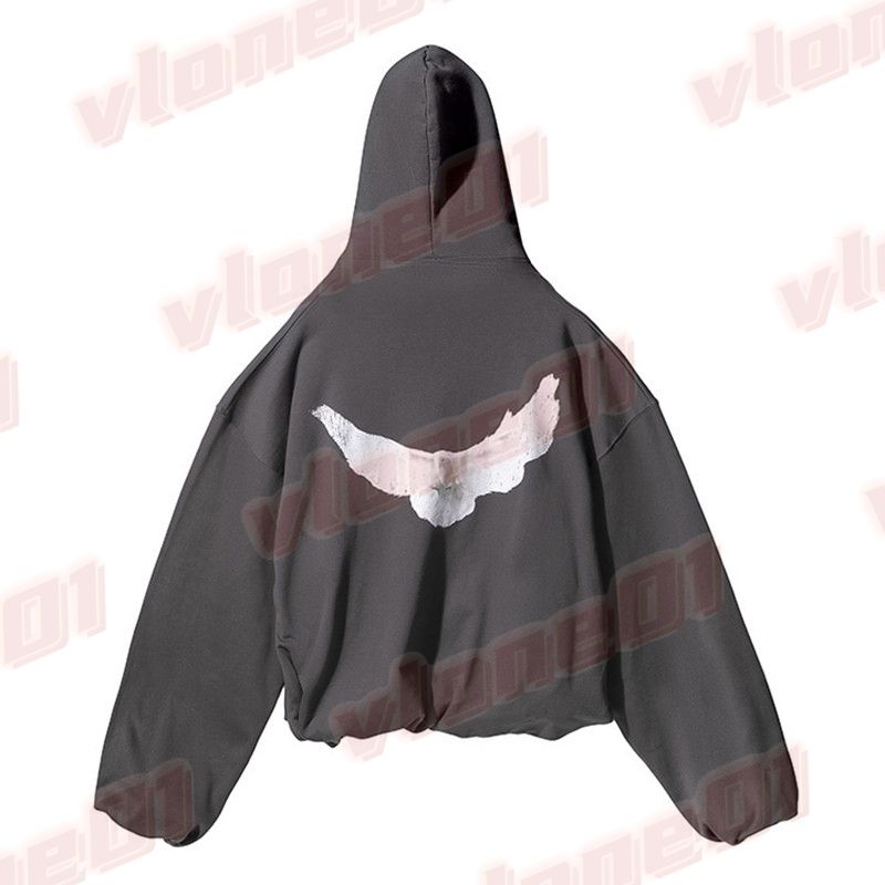 Mens Hoodies Man Women Designer White Dove Pattern Print Long Sleeve Hoodie Designers Womens Street Style Hip Hop Sweatshirt Size S-XL - 4 of 9