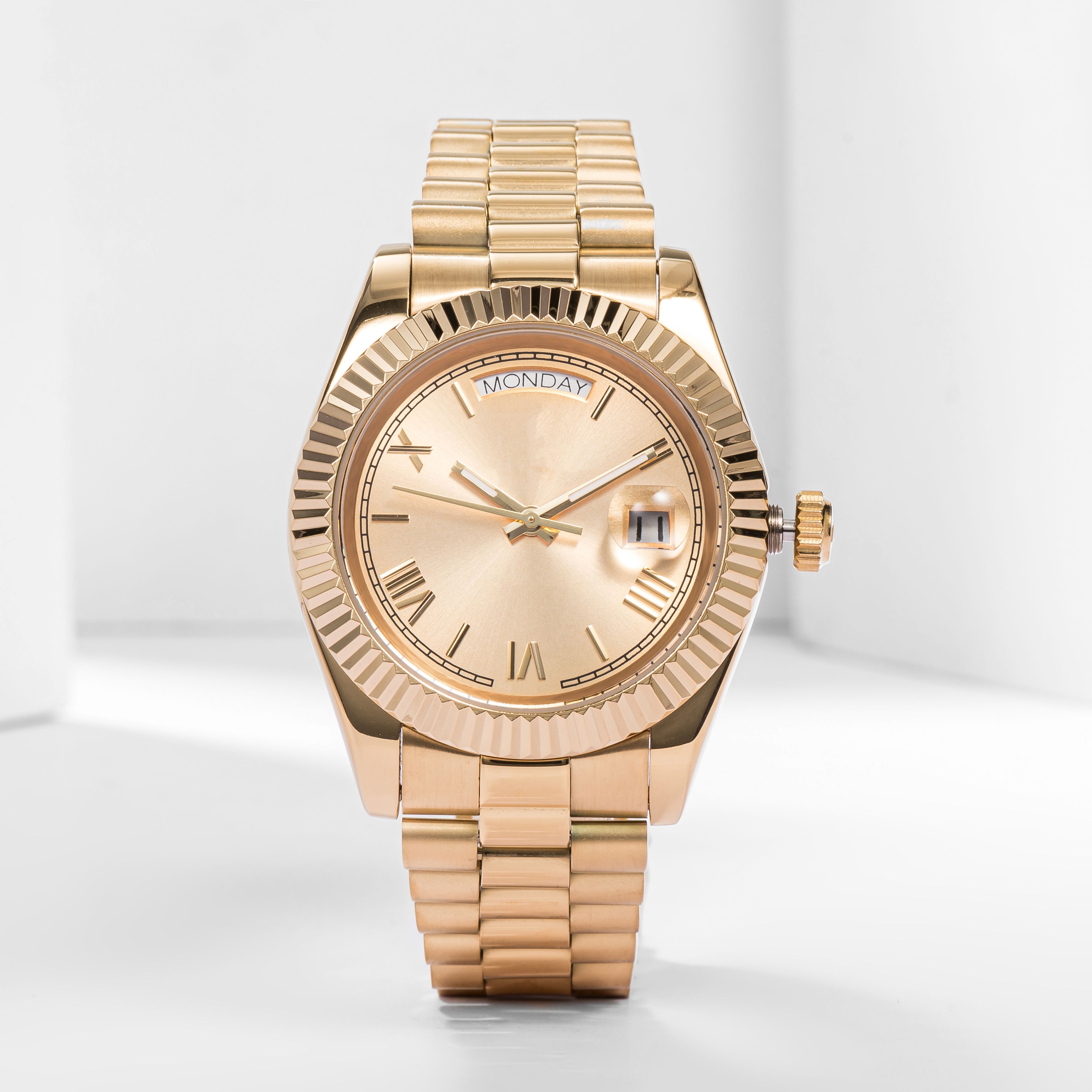 mens and womens luxury designer mechanical watch luminous date window waterproof stainless steel elegant everyday watches - 5 of 8