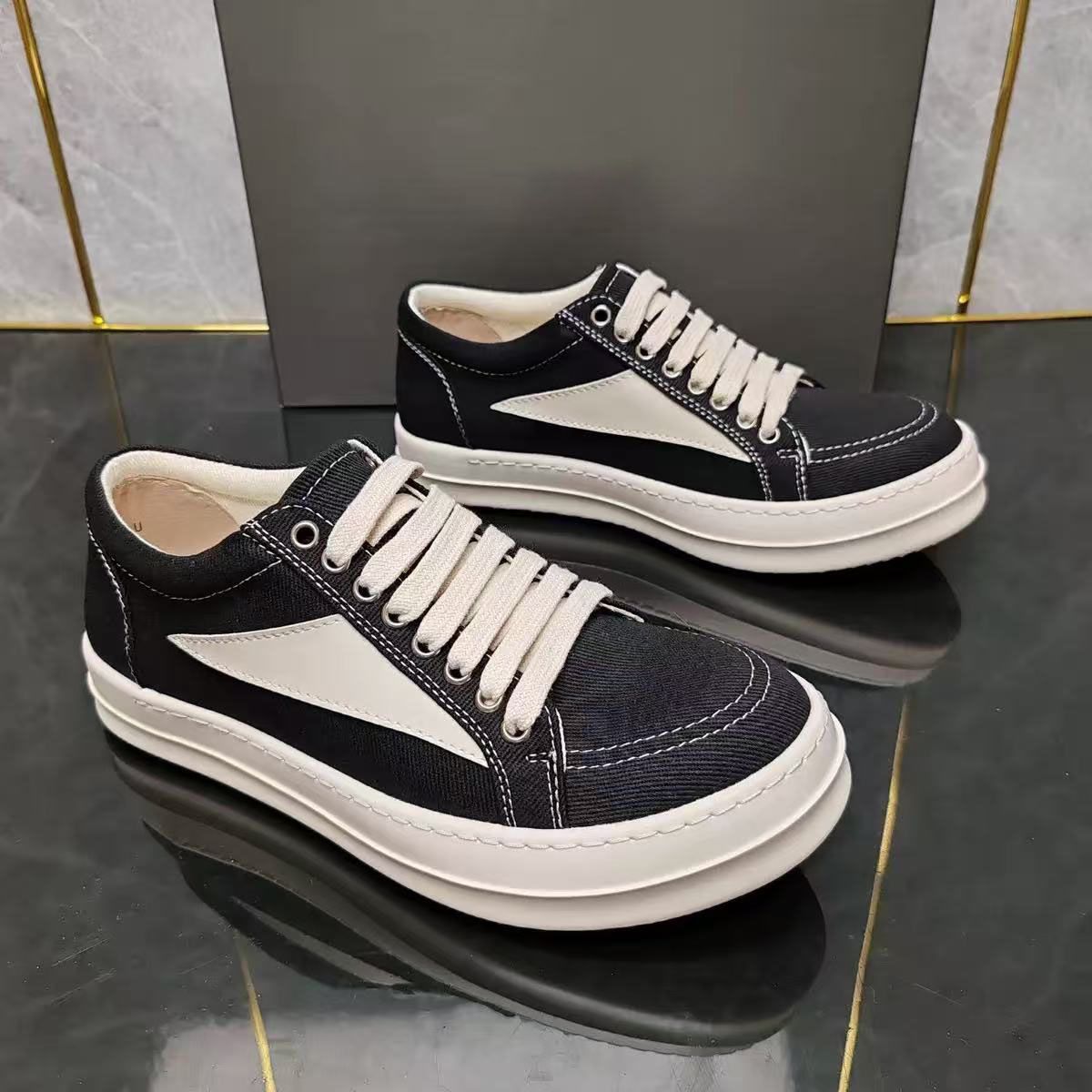 Designer Geobasket Sneakers Vintage Casual Running Shoes Runaway Low Top Genuine Leather Canvas Suede Runner Trainers Men Women Lace-up Shoe 35-46 - 4 of 9