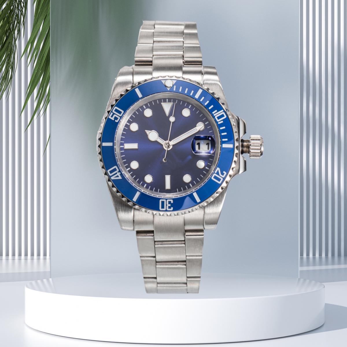 Sliding lock luxury ceramic bezel sapphire glass men's watch 2813 automatic mechanical watch 41mm fashion watches men's 904L stainless watch - 5 of 9