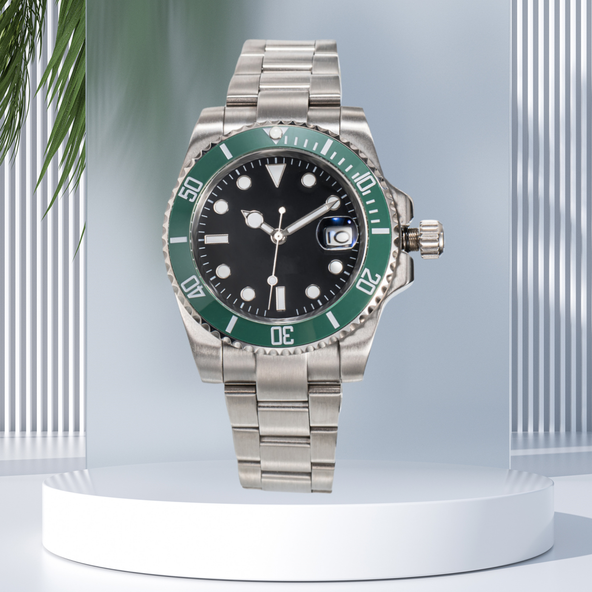 Sliding lock luxury ceramic bezel sapphire glass men's watch 2813 automatic mechanical watch 41mm fashion watches men's 904L stainless watch - 6 of 9