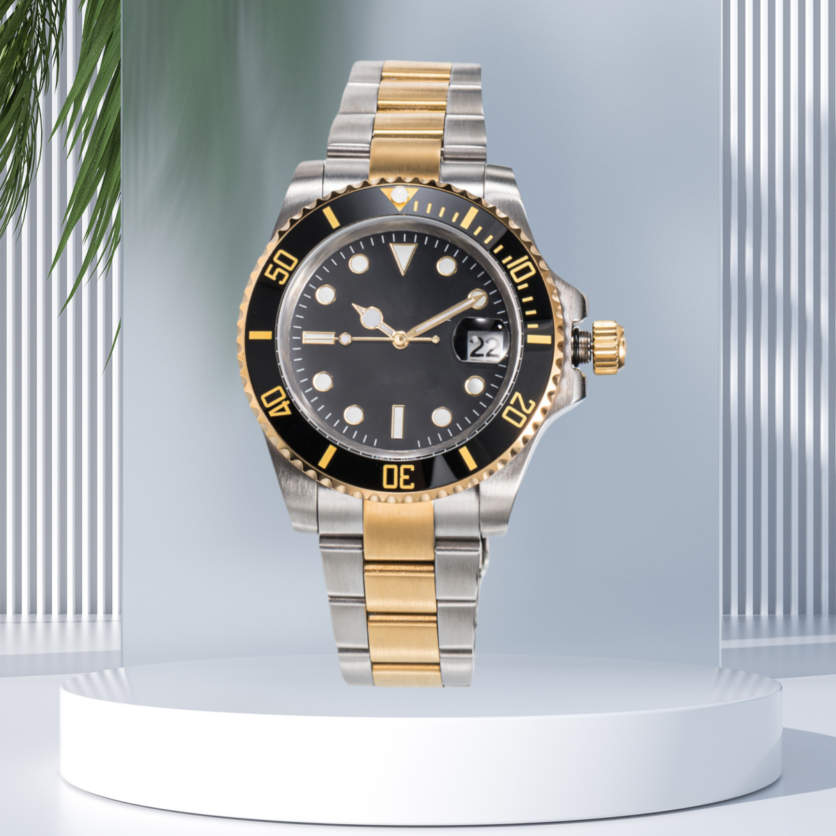 Sliding lock luxury ceramic bezel sapphire glass men's watch 2813 automatic mechanical watch 41mm fashion watches men's 904L stainless watch - 8 of 9
