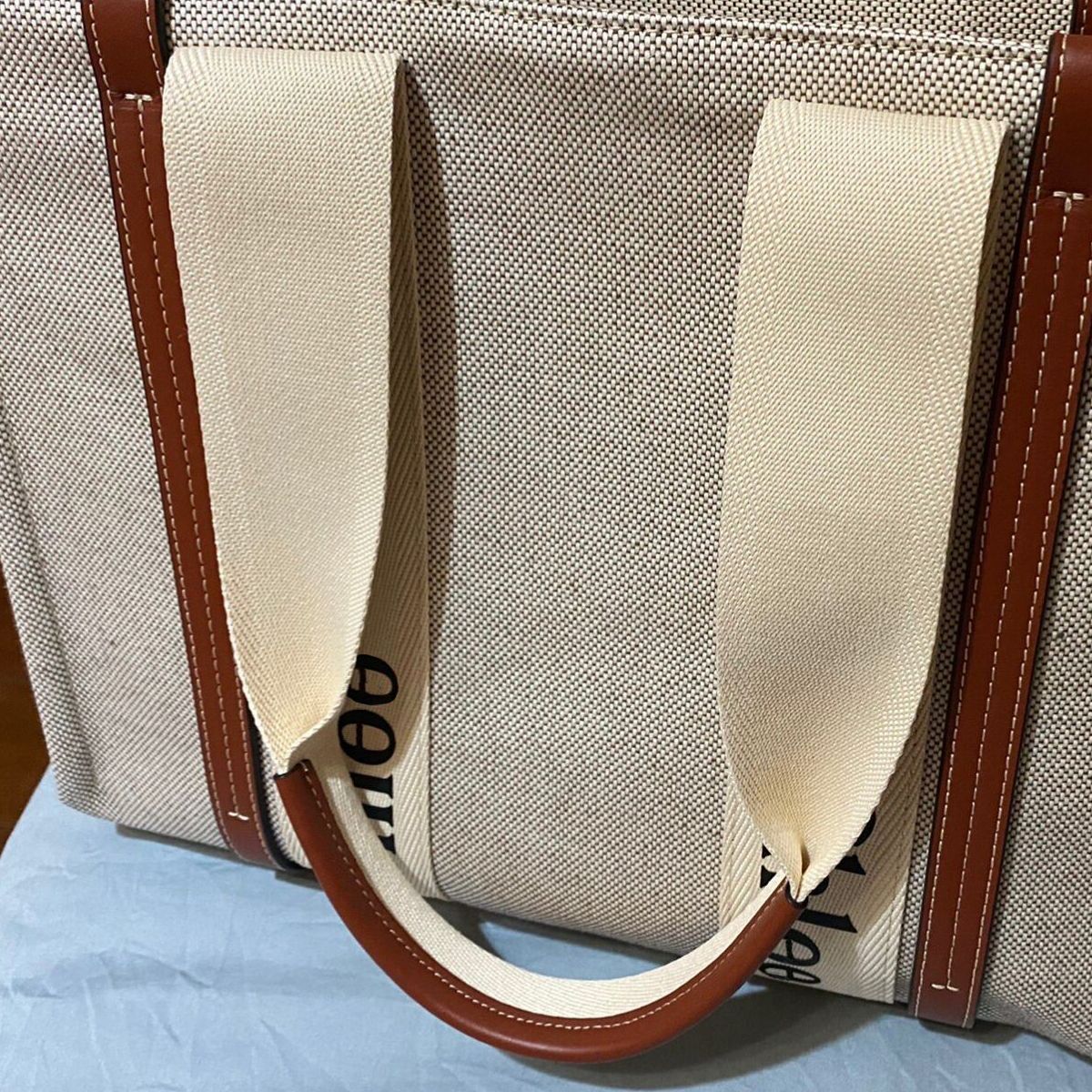 Tote Bag Designer Bag Beach Bag Large Capacity Bag Summer Woven Fabric Bag Linen Canvas Shoulder Bag Luxury Women's Handbag Beige Woody Printed Bag Handwoven Straw Bag - 3 of 8