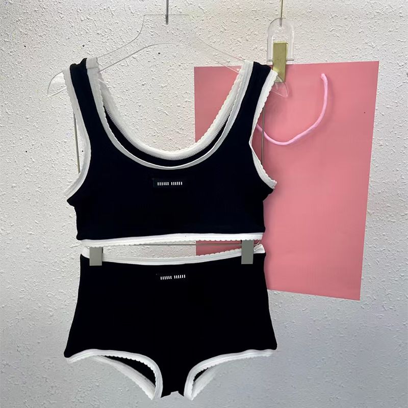 9AAAWoman Bikinis Set Summer Swimsuit Designer Swim Sets Beach One Piece Bathing Suit Womens Swimwear Crop Tops Shorts Slim Tank Bikini S-XL - 5 of 9