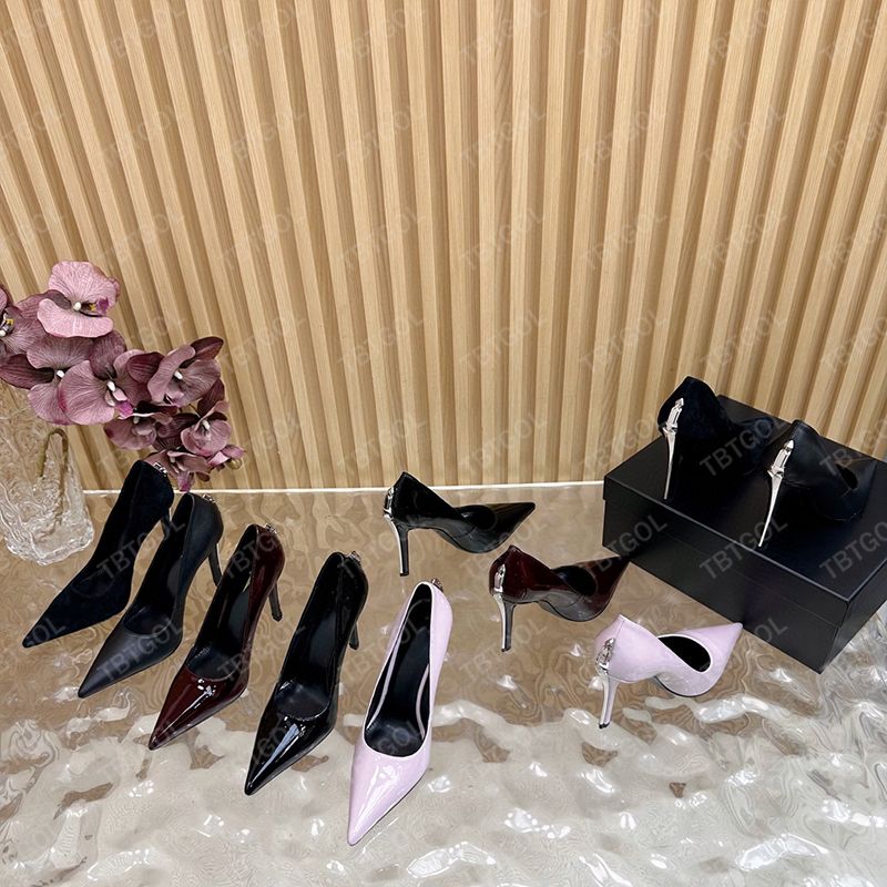 Designer Fashion Women Pointed Toe Dagger Stiletto Sandals Open Heel Suede High Heels Summer Open Heel High Heels 998 - 5 of 8